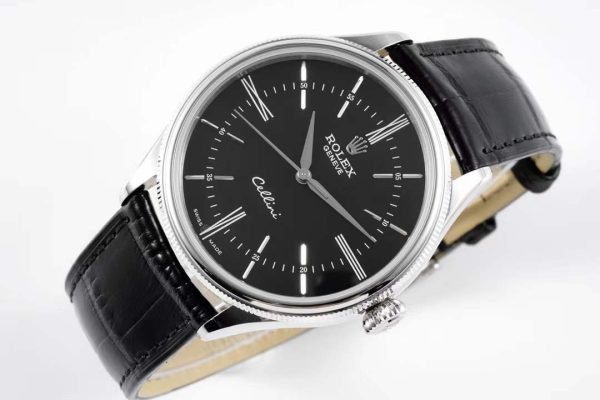 Rolex Cellini KZF SS Black Dial Roman Markers Swiss 3132