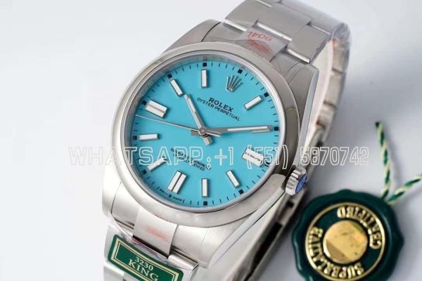 Rolex Oyster Perpetual 41MM 124300 SS 904L Tiffany Dial Swiss 3230 KING Factory