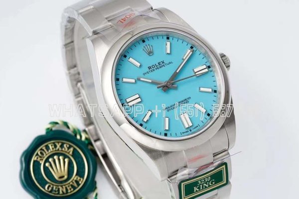 Rolex Oyster Perpetual 41MM 124300 SS 904L Tiffany Dial Swiss 3230 KING Factory