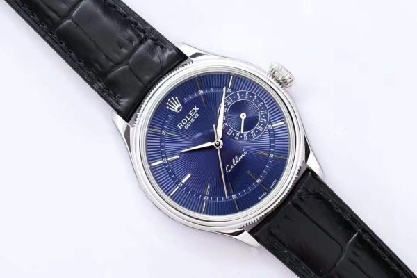 Rolex Cellini Date 50519 GMF SS Blue Dial Swiss 3165