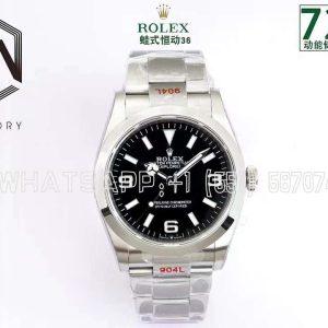 Rolex Explorer I 36mm 124270 Baselworld EWF SS 904L Black Dial Swiss 3230