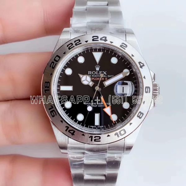 Rolex Explorer II 216570 Noob Factory SS Black Dial Swiss 3187