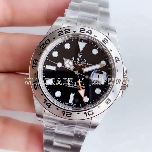 Rolex Explorer II 216570 Noob Factory SS Black Dial Swiss 3187