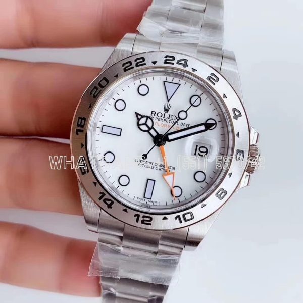 Rolex Explorer II 216570 Noob Factory SS White Dial Swiss 3187