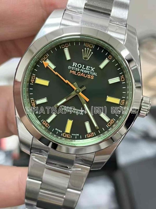 Rolex Milgauss 116400GV VS Factory SS Black Dial Swiss 3131