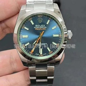 Rolex Milgauss 116400GV VS JF Factory SS Blue Dial Swiss 3131