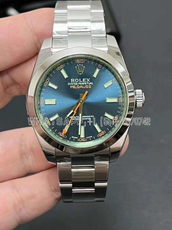 Rolex Milgauss 116400GV VS JF Factory SS Blue Dial Swiss 3131