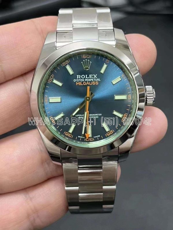 Rolex Milgauss 116400GV VS JF Factory SS Blue Dial Swiss 3131