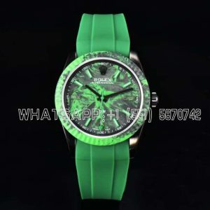 Rolex Milgauss DiW Green Carbon Casing Watch - ETA2836 Automatic Movement in Green Strap