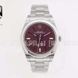 Rolex Oyster Perpetual 114300 Oyster Stainless Red Grape Dial Auto Men's 39mm EWF