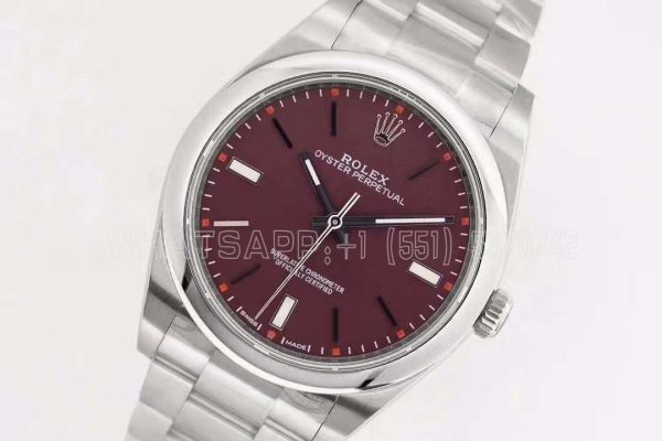 Rolex Oyster Perpetual 114300 Oyster Stainless Red Grape Dial Auto Men's 39mm EWF