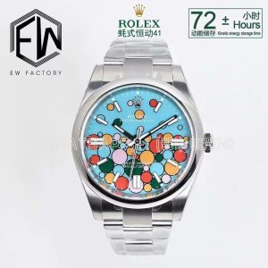 Rolex Oyster Perpetual 124300-0008 41mm Turquoise Celebration Dial EWF