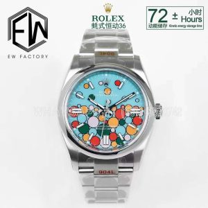 Rolex Oyster Perpetual 126000-0009 36mm Turquoise Celebration Dial Swiss 2824 EWF