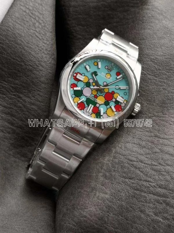 Rolex Oyster Perpetual 126000-0009 Turquoise Celebration Dial KRF Swiss 2824