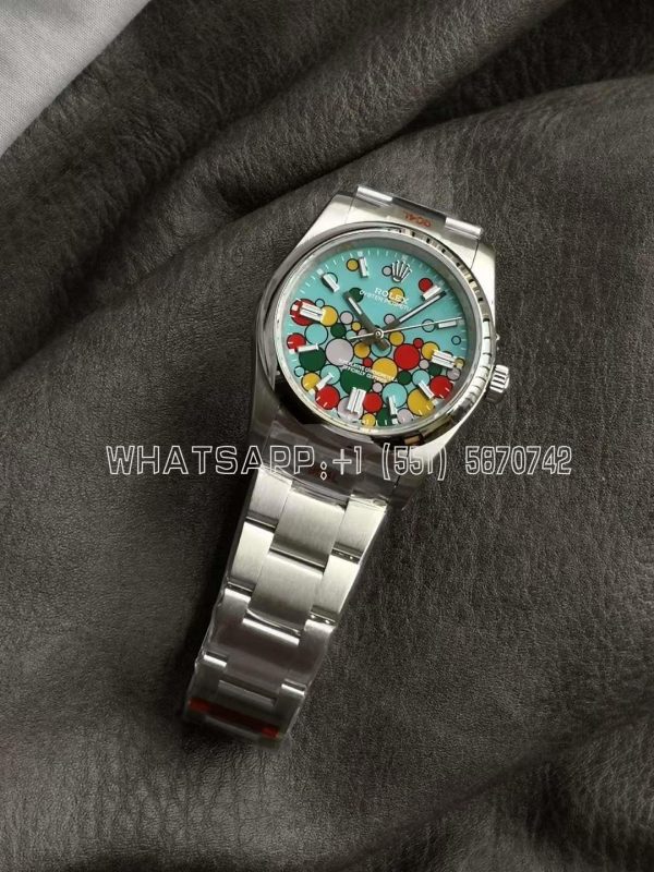 Rolex Oyster Perpetual 126000-0009 Turquoise Celebration Dial KRF Swiss 2824