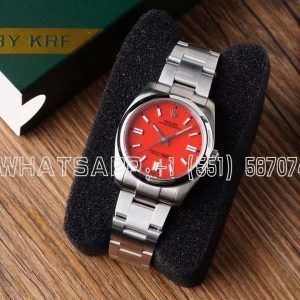 Rolex Oyster Perpetual 36 126000 KRF SS 904L Red Dial Swiss 2824