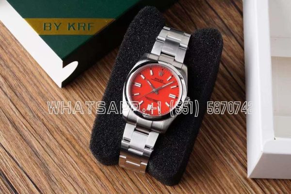 Rolex Oyster Perpetual 36 126000 KRF SS 904L Red Dial Swiss 2824