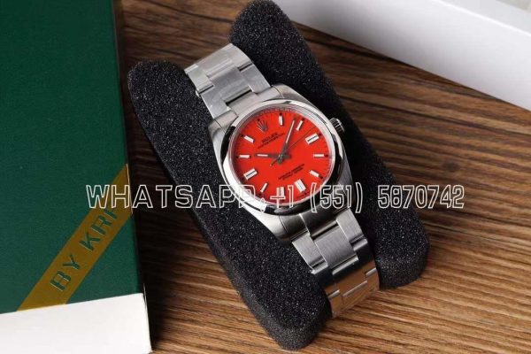 Rolex Oyster Perpetual 36 126000 KRF SS 904L Red Dial Swiss 2824