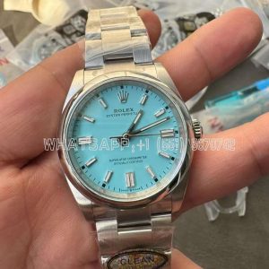 Rolex Oyster Perpetual 36mm SS 904L Tiffany Blue Dial 126000 Clean Factory