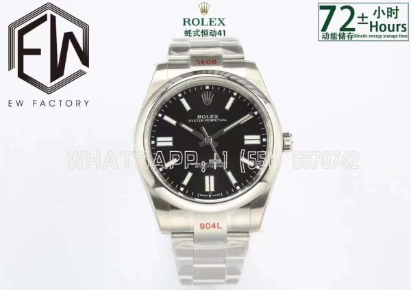 Rolex Oyster Perpetual 41mm 124300 EWF SS 904L Black Dial Swiss 3230