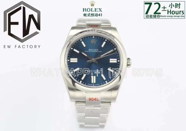 Rolex Oyster Perpetual 41mm 124300 EWF SS 904L Blue Dial Swiss 3230