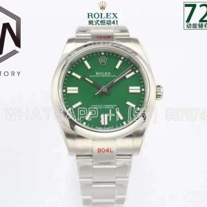 Rolex Oyster Perpetual 41mm 124300 EWF SS 904L Green Blue Dial Swiss 3230