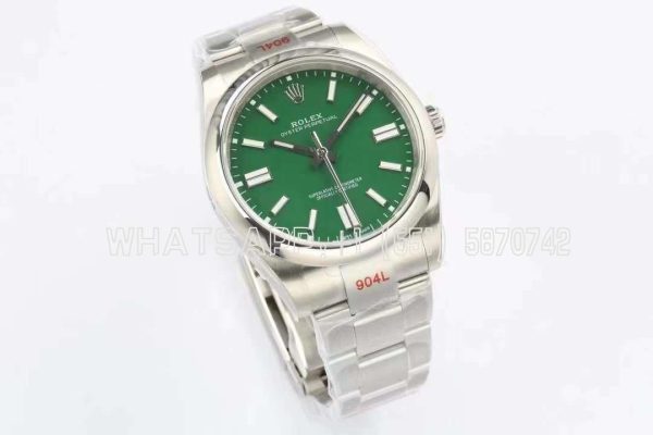 Rolex Oyster Perpetual 41mm 124300 EWF SS 904L Green Blue Dial Swiss 3230