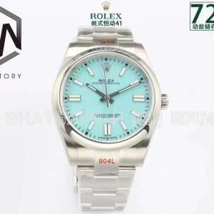 Rolex Oyster Perpetual 41mm 124300 EWF SS 904L Tiffany Blue Dial Swiss 3230