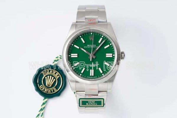 Rolex Oyster Perpetual 41MM 124300 SS 904L Green Dial Swiss 3230 KING Factory