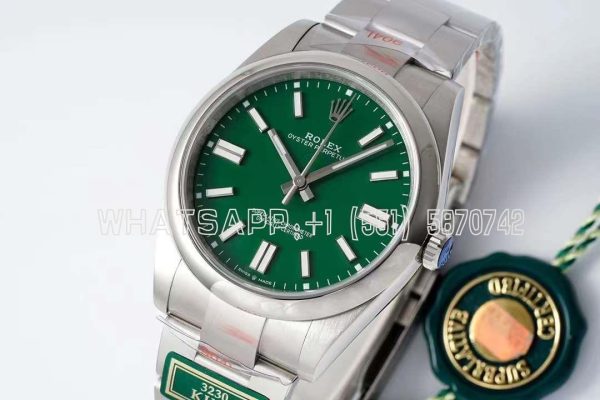 Rolex Oyster Perpetual 41MM 124300 SS 904L Green Dial Swiss 3230 KING Factory