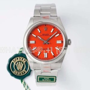 Rolex Oyster Perpetual 41MM 124300 SS 904L Red Dial Swiss 3230 KING Factory