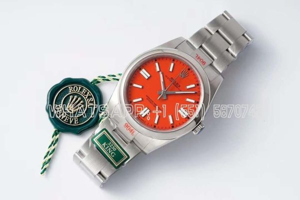 Rolex Oyster Perpetual 41MM 124300 SS 904L Red Dial Swiss 3230 KING Factory