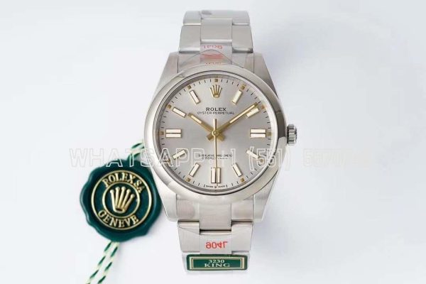 Rolex Oyster Perpetual 41MM 124300 SS 904L Silver Dial Swiss 3230 KING Factory