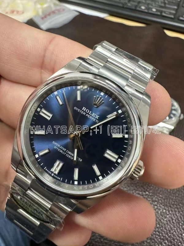 Rolex Oyster Perpetual 41mm Blue Dial 124300 Clean Factory