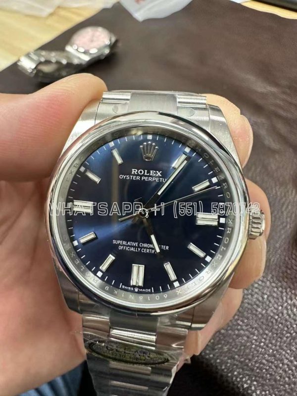 Rolex Oyster Perpetual 41mm Blue Dial 124300 Clean Factory