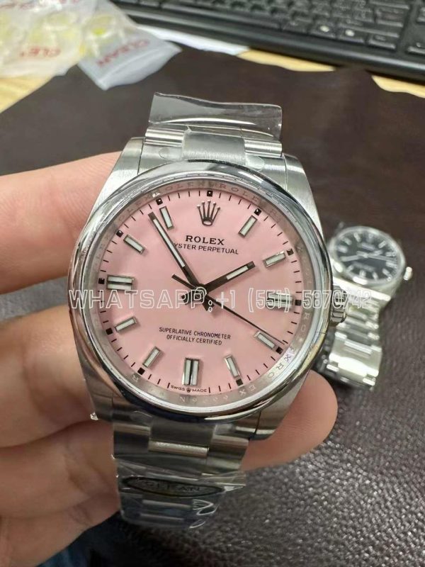 Rolex Oyster Perpetual 41mm Candy Pink Dial 124300 Clean Factory