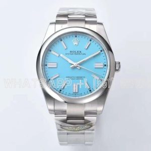 Rolex Oyster Perpetual 41mm Turquoise Blue Dial 124300 Clean Factory