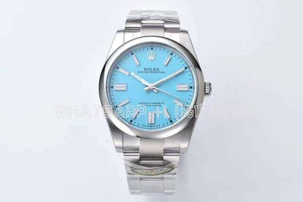 Rolex Oyster Perpetual 41mm Turquoise Blue Dial 124300 Clean Factory