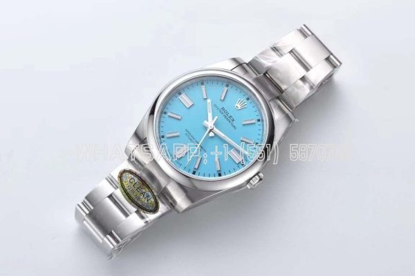 Rolex Oyster Perpetual 41mm Turquoise Blue Dial 124300 Clean Factory