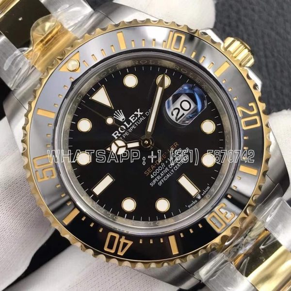 Rolex Sea-Dweller 126603 18K Yellow Gold & SS Black Dial Swiss 2836 AR Factory