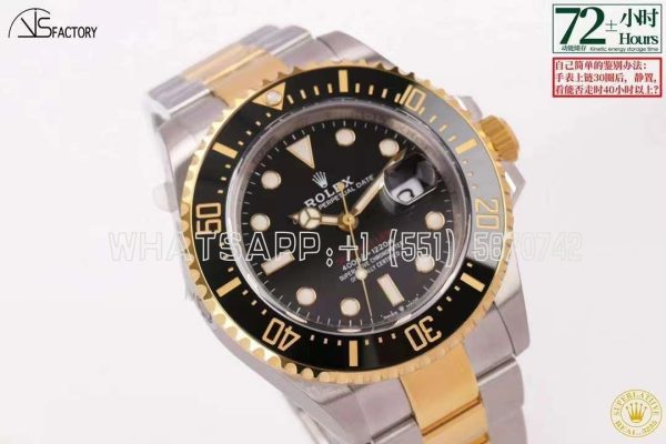 Rolex Sea-Dweller 126603 18K Yellow Gold & SS Black Dial Swiss 2836 VS Factory