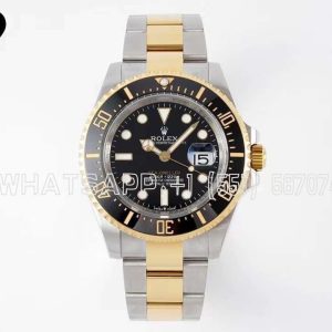 Rolex Sea-Dweller 126603 VRF 18K Yellow Gold & SS Black Dial Swiss 2836 V9 Factory