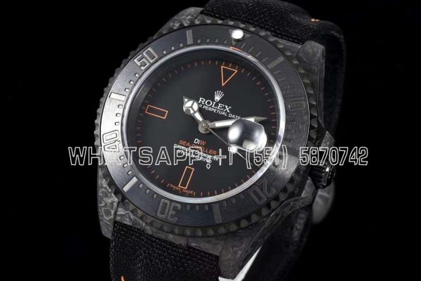 Rolex Sea-Dweller Diw Factory Forged Carbon Black Dial Darth Vader Style