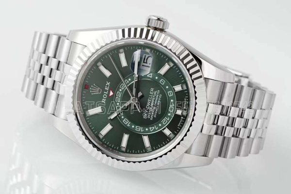 Rolex Sky-Dweller 326934 ZF SS 904L Olive-Green Dial Swiss 9001