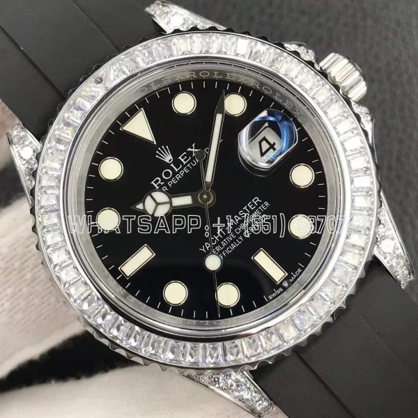 Rolex Yacht Master 226679TBR 42MM White Gold and Black Dial Diamond Bezel JVS Factory