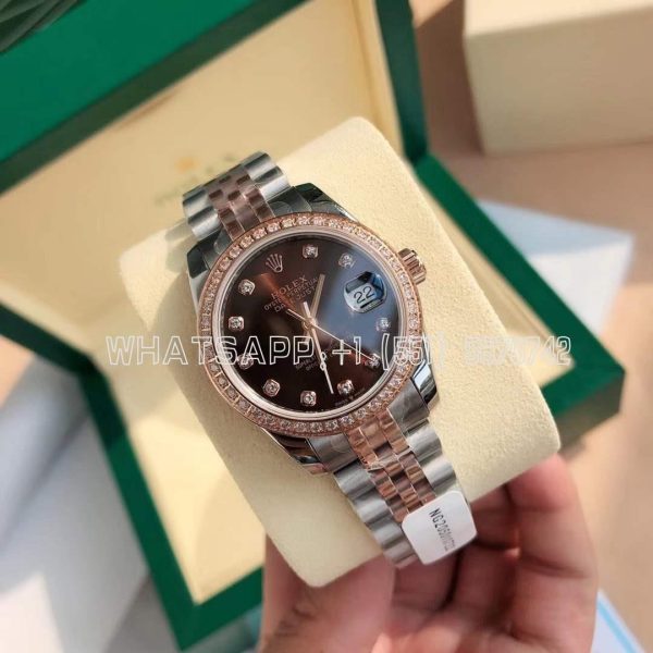 Rolex Datejust 31 Chocolate Diamond Dial Diamond Bezel 278381RBR