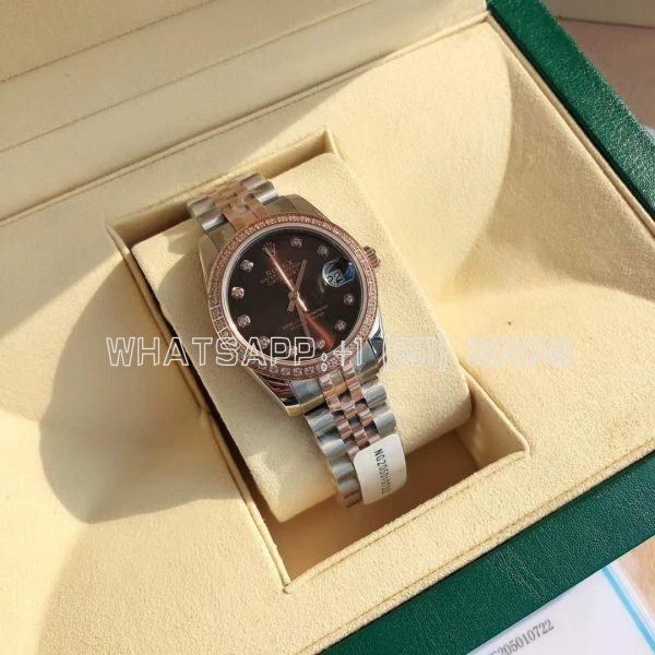 Rolex Datejust 31 Chocolate Diamond Dial Diamond Bezel 278381RBR