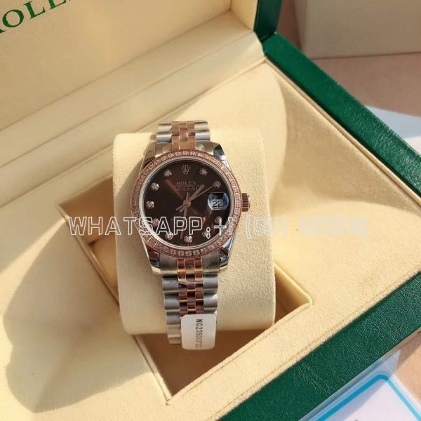 Rolex Datejust 31 Chocolate Diamond Dial Diamond Bezel 278381RBR