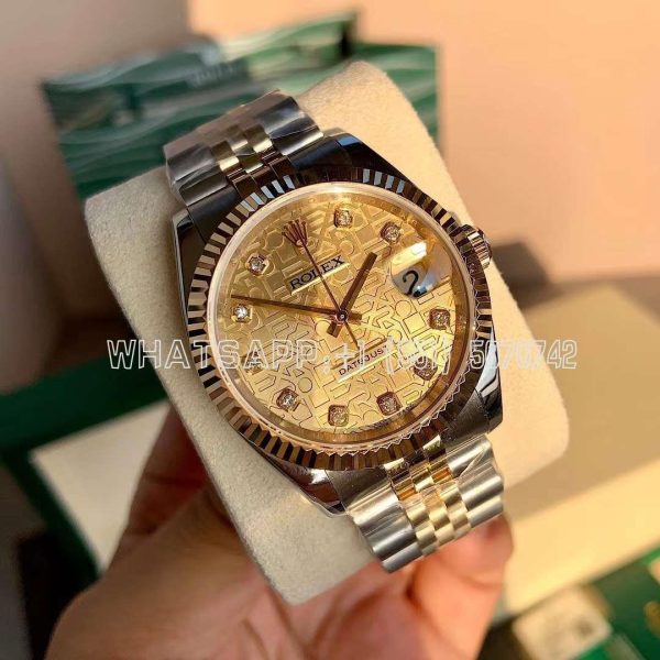 Rolex Datejust 126233 36mm Champagne Jubilee Diamond Dial