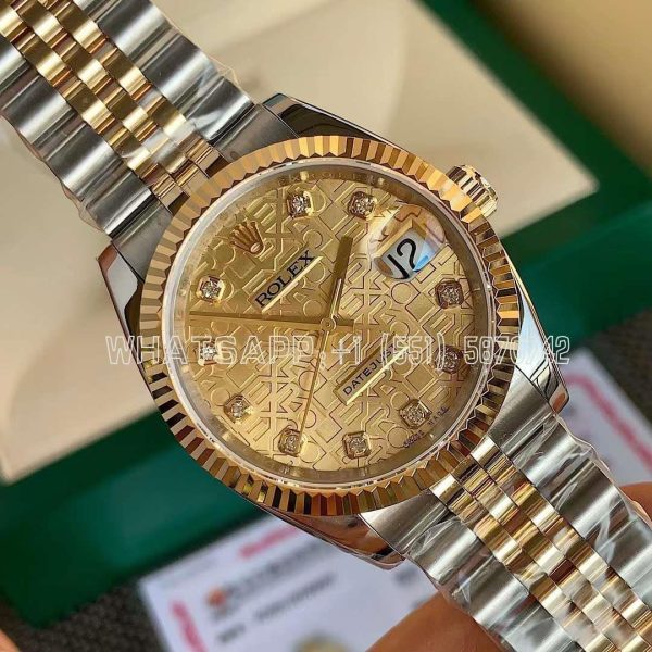 Rolex Datejust 126233 36mm Champagne Jubilee Diamond Dial